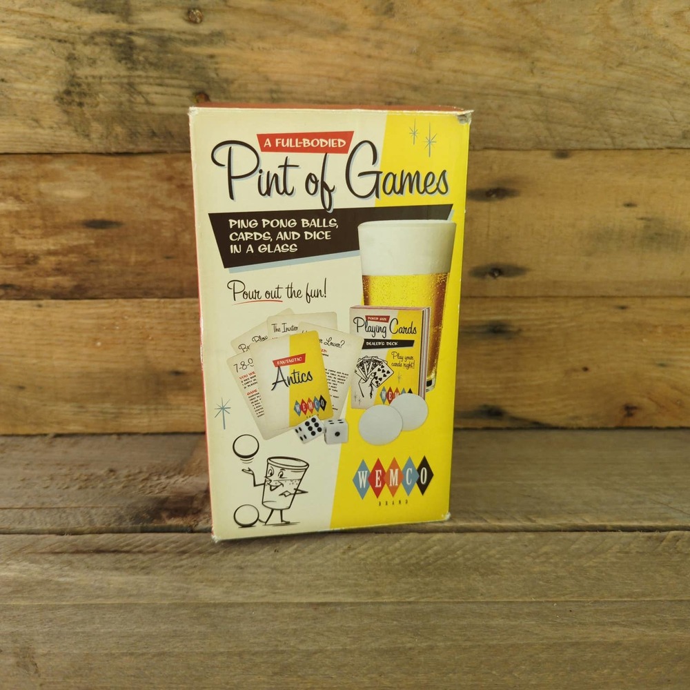 Vintage Wemco "Pint of Games"  Adult Drinking Games